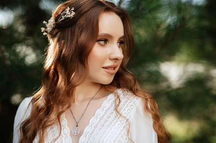 red-haired girl bride with a wedding bouquet, a Person Photo by Weddings, People, Travel