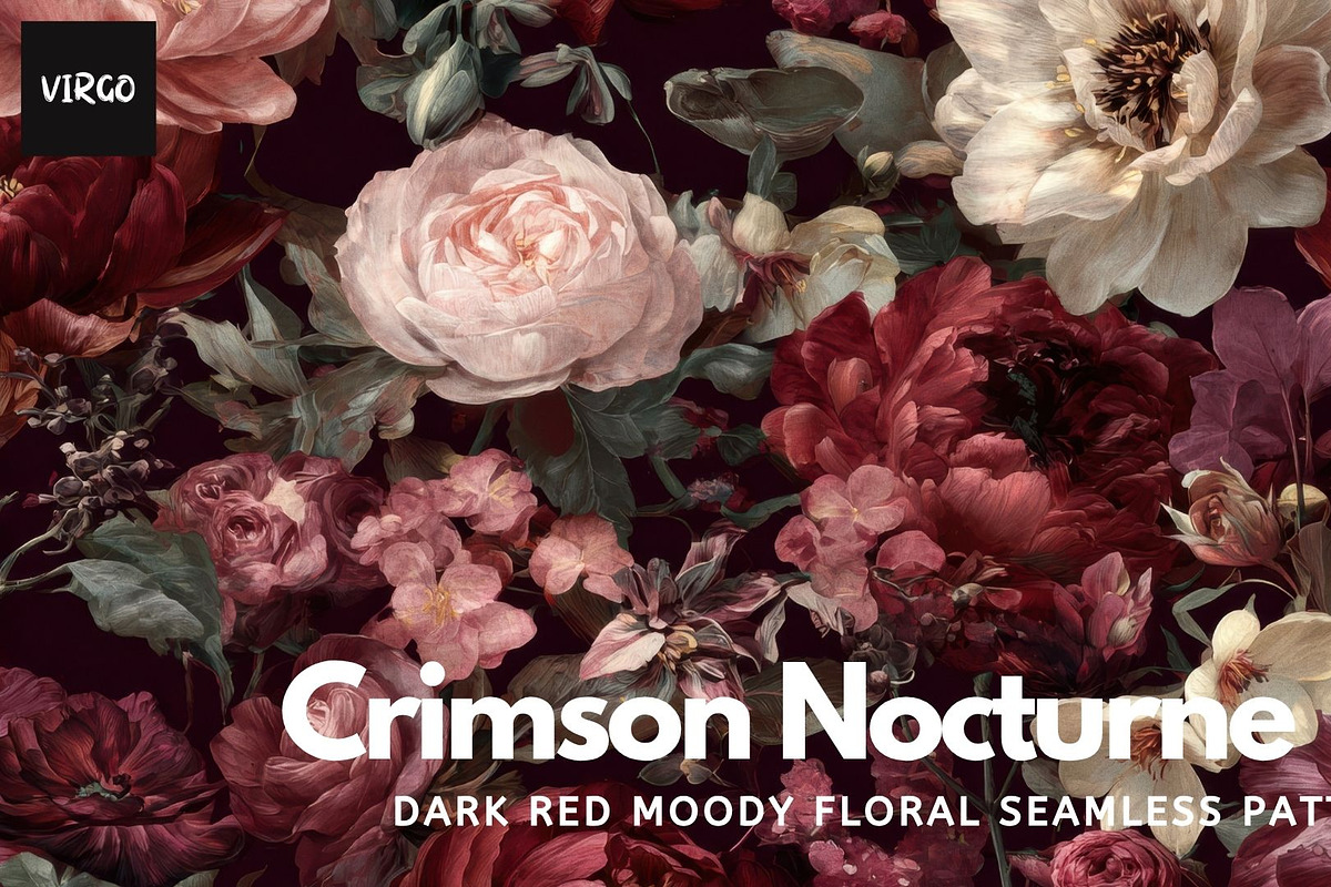 30+ Crimson Nocturne Bundle, a Decorative Illustration by Virgo Studio (Photo 1 of 6)