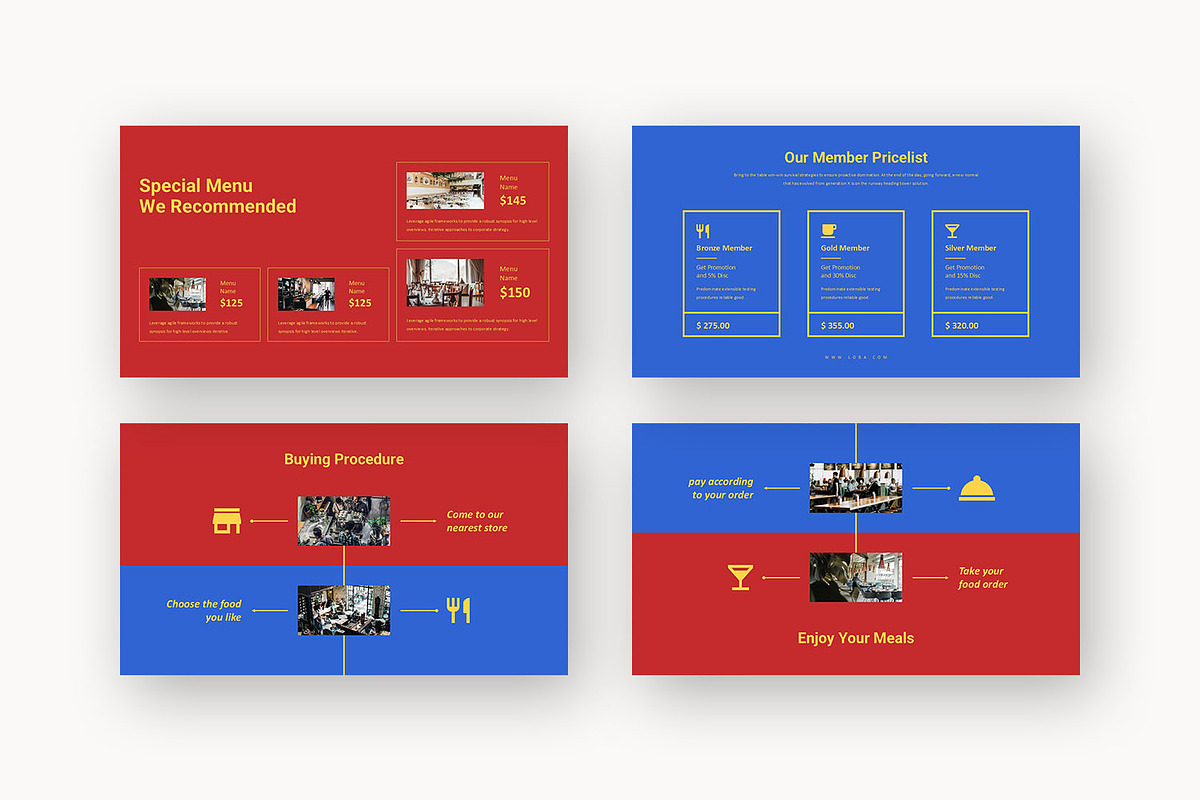 Loba : Food Service Google Slides, a Presentation Template by Punkl Camp (Photo 5 of 15)