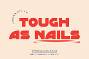 Strong Man Sans: Heavy Display Font, a Font by DeliFreshTypeCo. (Thumbnail 5 of 7)