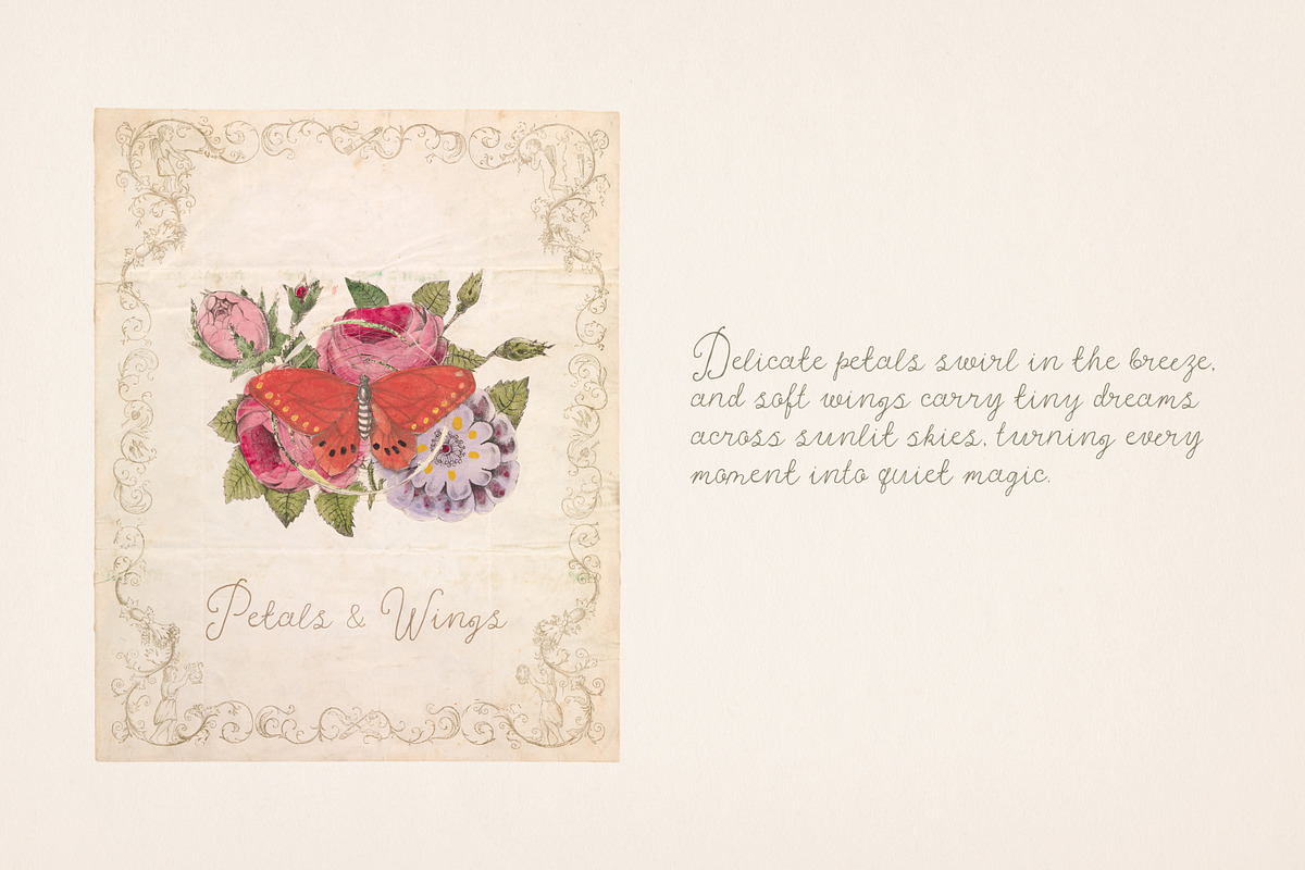 The Paper Doll Vintage Romantic Font, a Script Font by AnMark (Photo 7 of 16)
