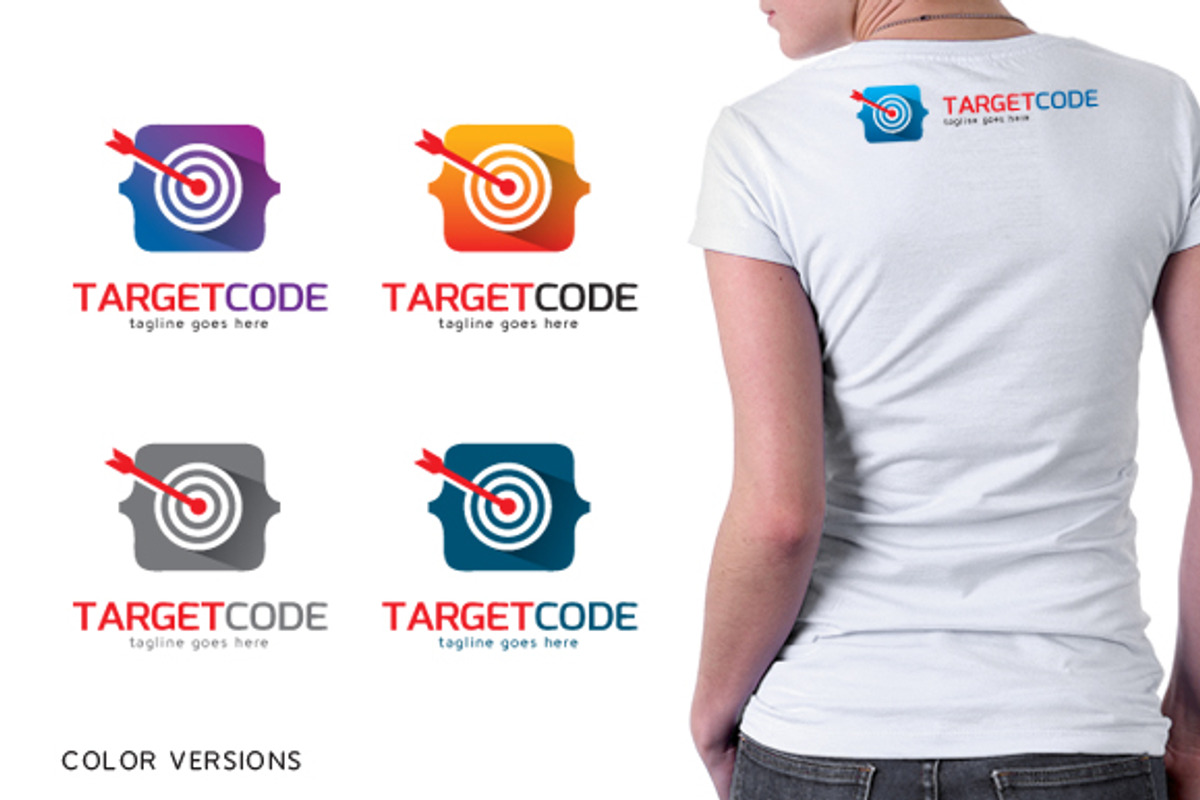 Target Code Logo Template, a Branding & Logo Template by gunaonedesign