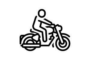 Ride excursion black icon, an Outline Icon by Creative priyanka