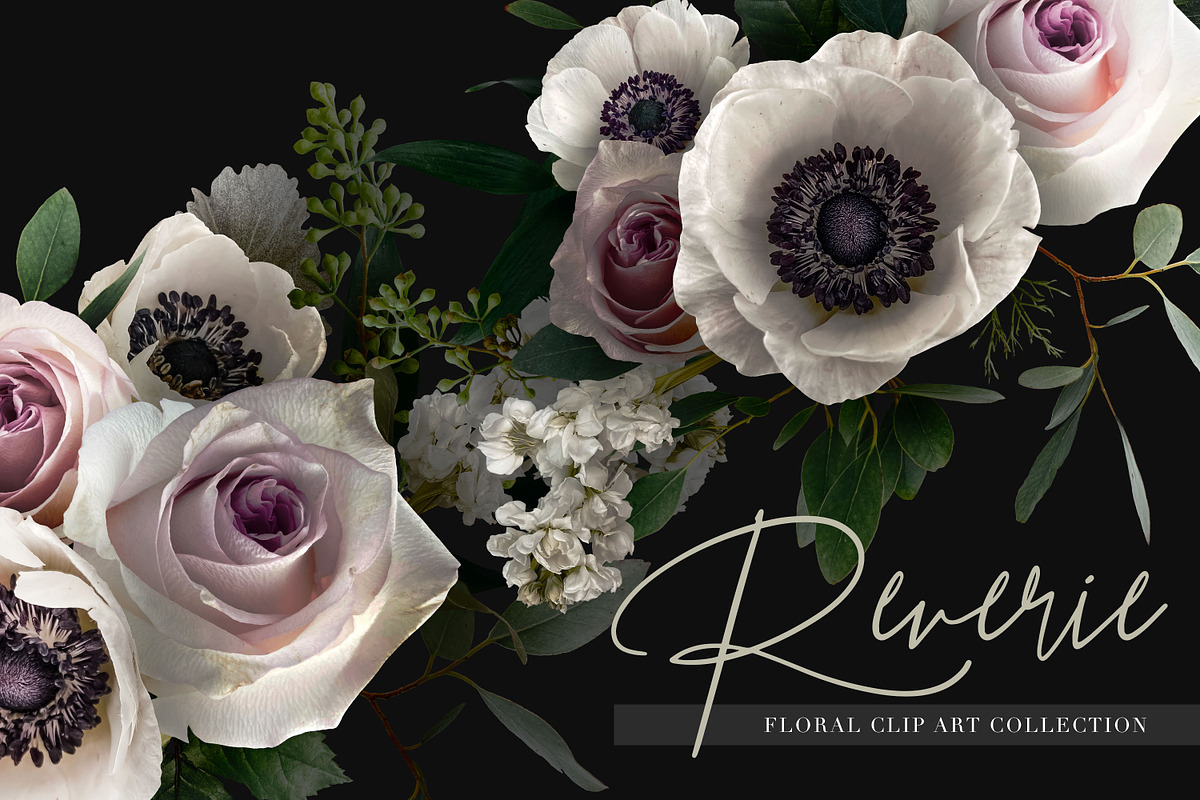 Reverie Floral Clip Art Collection, an Object Graphic by Eclectic Anthology (Photo 1 of 21)