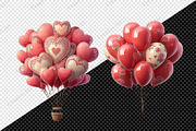 Watercolor Valentine Balloons Bundle, an Illustration by Creative Art (Thumbnail 8 of 10)