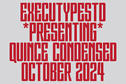 Quince Condensed Font, a Sans Serif Font by executypeStudio (Thumbnail 7 of 11)