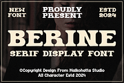 Berine - Serif Display Font, a Serif Font by MaikoHatta (Thumbnail 1 of 7)