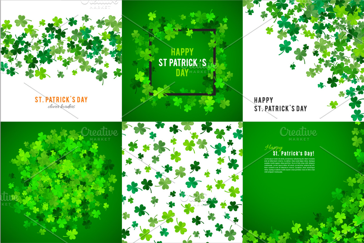 Set of St Patrick's Day backgrounds, a Poster Template by KannaaDesign (Photo 2 of 5)