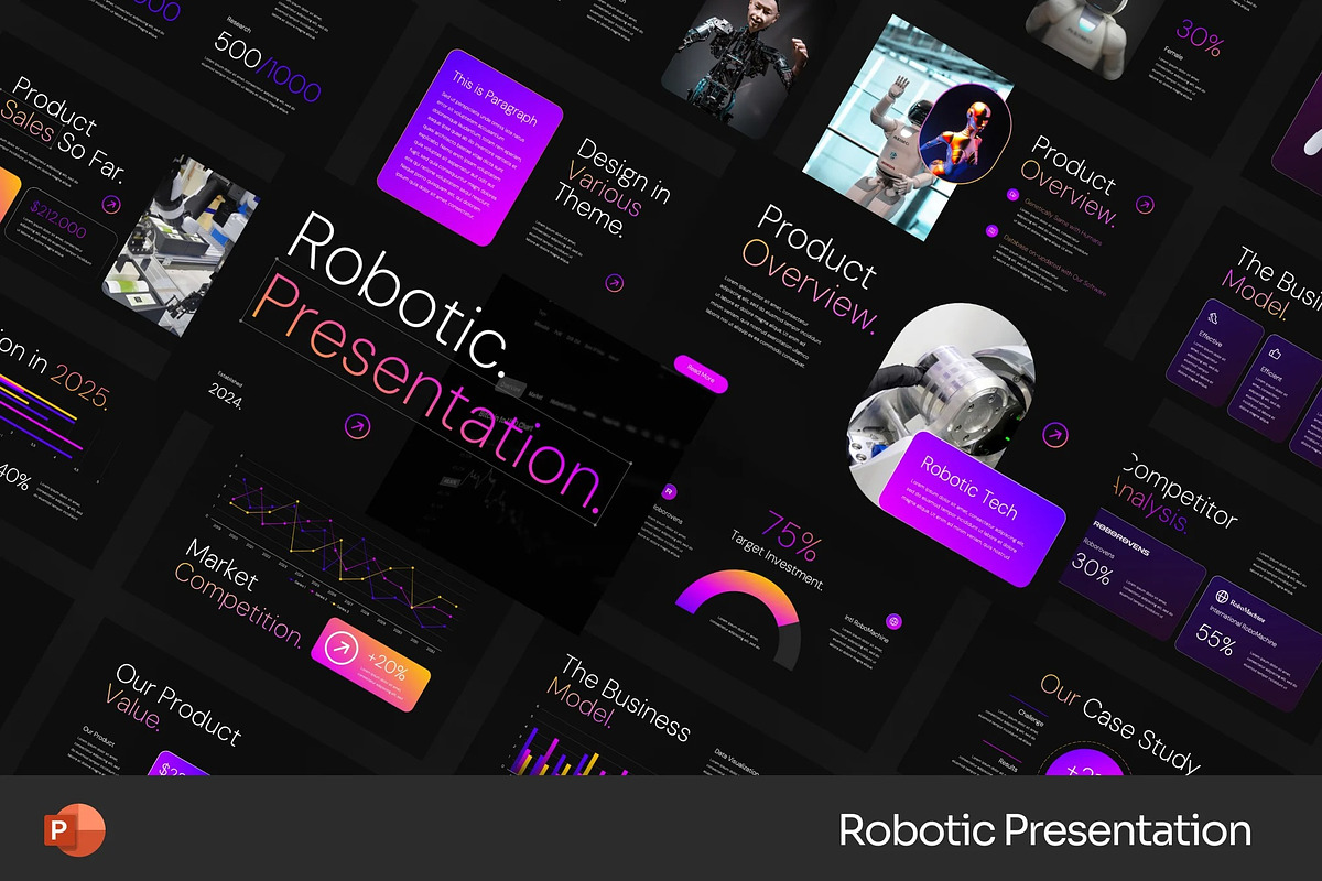 Robotic Innovation Powerpoint, a Presentation Template by Fit-tee (Photo 1 of 2)