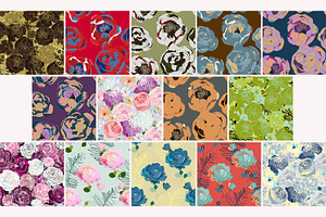 Abstract Floral Colored Prints