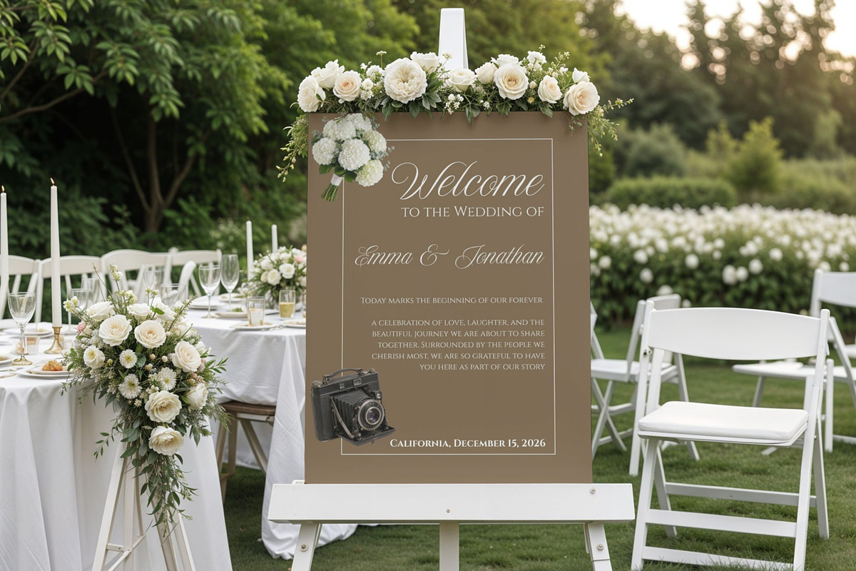Vintage Brown Wedding Website, a Landing Page Template by Everyday Perfection (Photo 9 of 12)