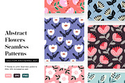 Abstract Flowers Seamless Patterns, a Pattern Graphic by Kotulska (Thumbnail 1 of 9)