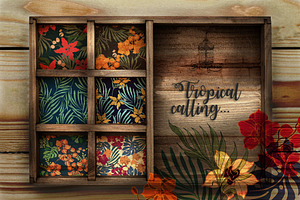 12JPG/EPS Tropical Seamless pattern 