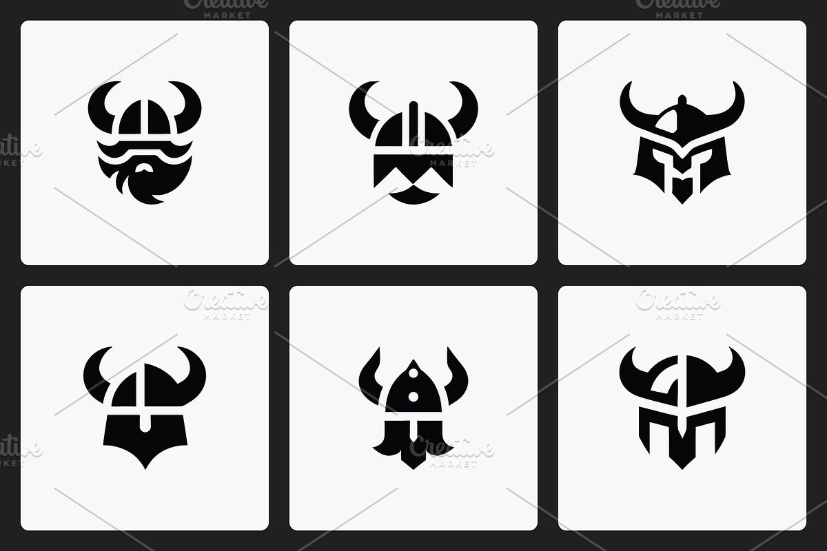 Viking Warrior Logo Set, a Branding & Logo Template by Vectorium Studio (Photo 2 of 2)