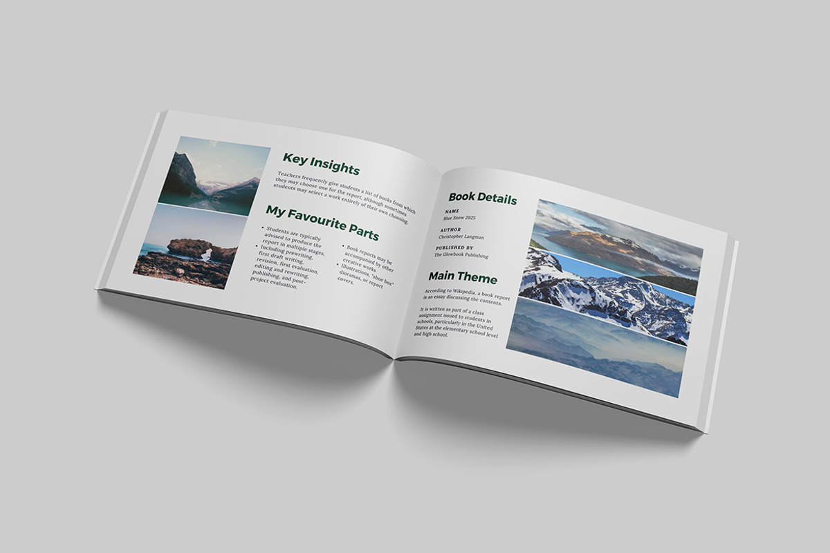 Landscape Book Mockup, a Mockup by DxSLEX (Photo 4 of 5)