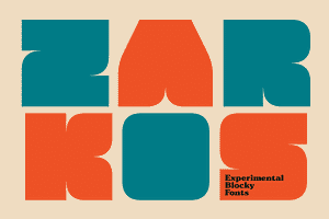 Zarkos - Experimental Blocky Fonts, a Sans Serif Font by Konstantine Studio