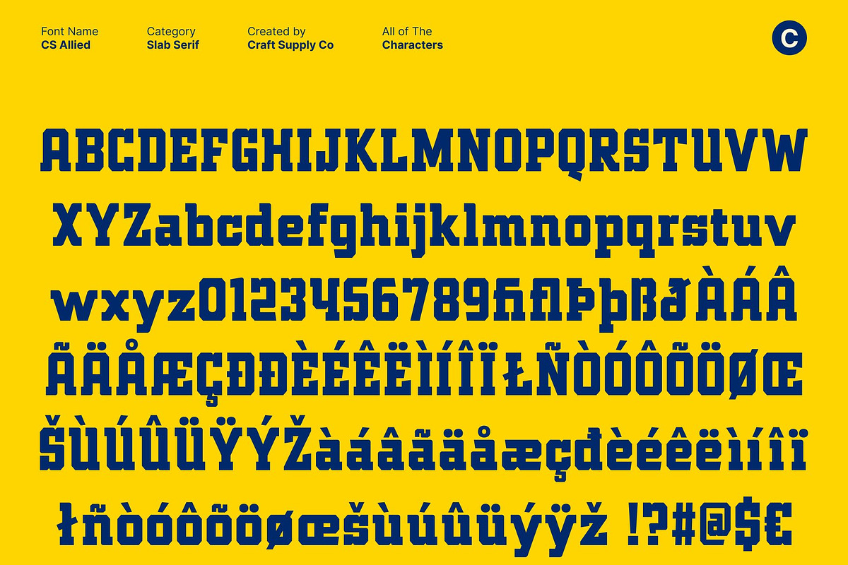 CS Allied – Sporty Font, a Serif Font by Craft Supply Co. (Photo 8 of 8)