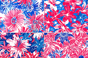 Preppy Red, White, Blue Flowers, a Pattern Graphic by Paper & Pattern Studio (Thumbnail 6 of 8)