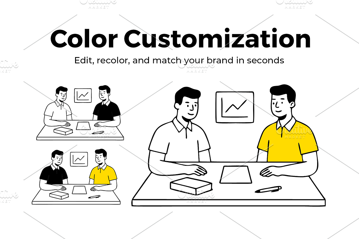 Notion-Style SaaS Illustration Pack, a Work Illustration by Imran Haroon (Photo 2 of 5)