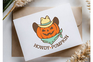 Pumpkin Cowboy SVG Halloween Cut