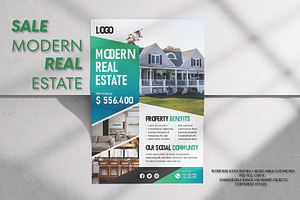 Real estate modern home sale, a Flyer Template by Workhu