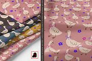 Cute Geese - Seamless Pattern, a Pattern Graphic by Alona Savchuk (Thumbnail 2 of 11)