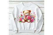 Watercolor Valentines Teddy Bear PNG, an Illustration by SinaCreation (Thumbnail 4 of 11)