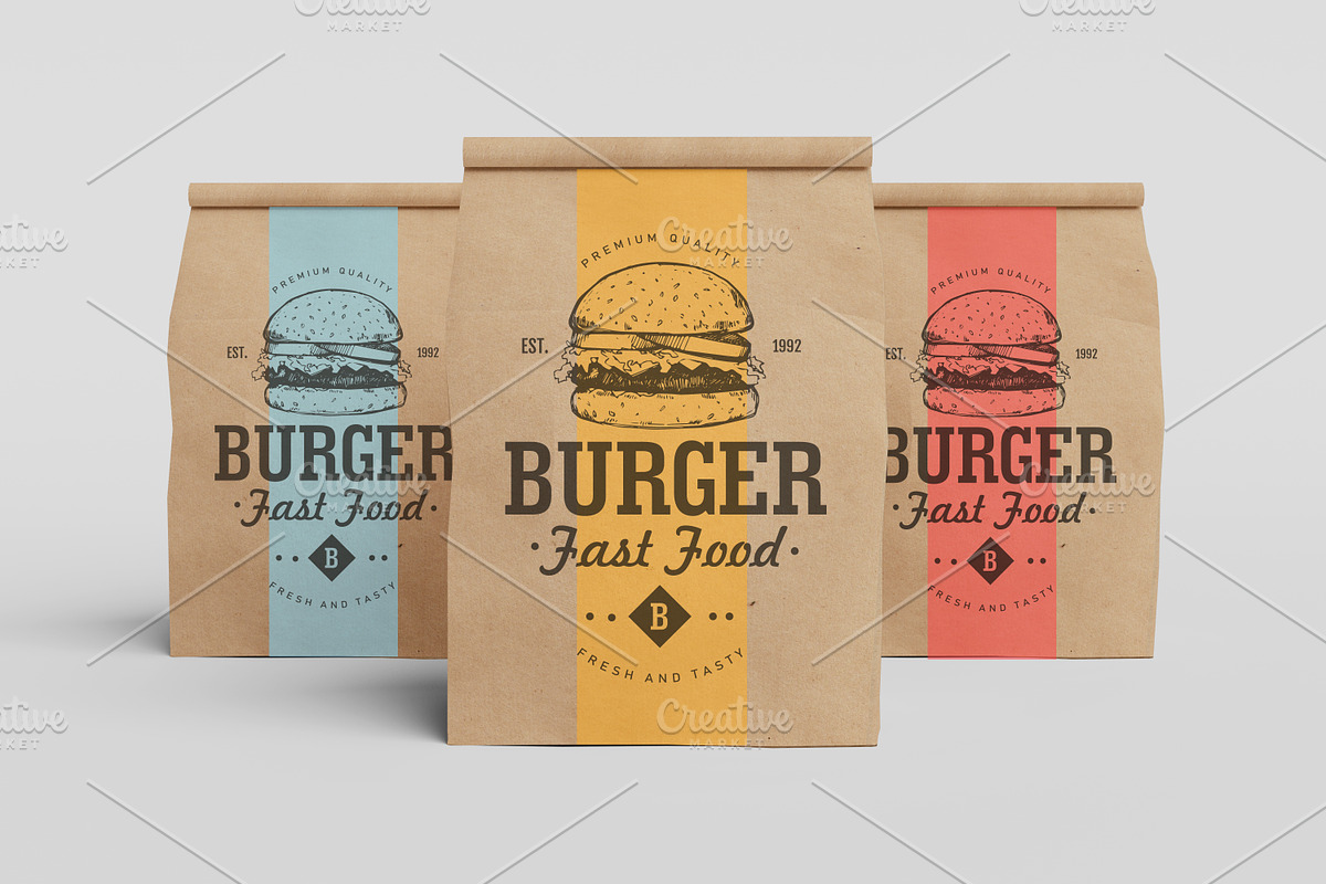 50+ Hand Drawn Fast Food Elements, a Food Illustration by Vitaliy Starkov (Photo 2 of 8)