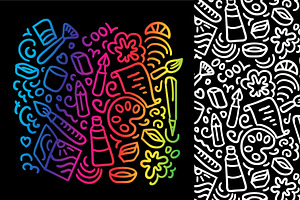 Doodle seamless pattern