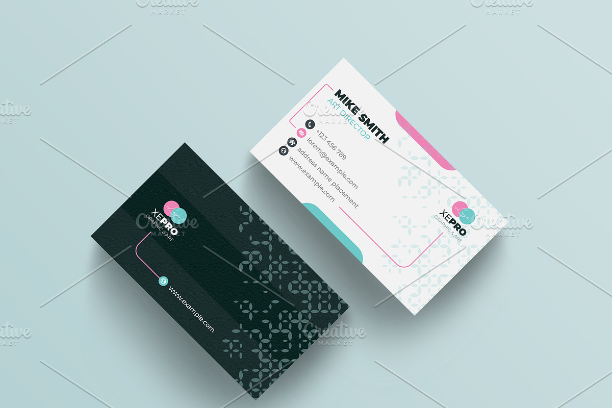 Clean Business Card Template, a Business Card Template by Cristal Pioneer (Photo 2 of 5)