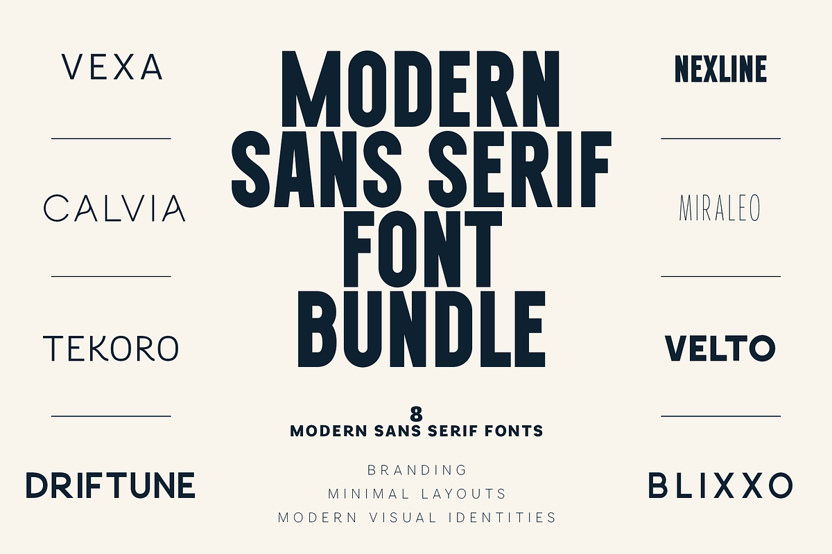 Modern Sans Serif Font Bundle, a Sans Serif Font by Only Fonts (Photo 1 of 10)