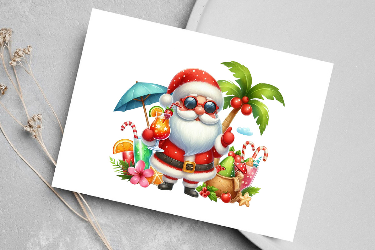 Watercolor Tropical Aloha Christmas, an Illustration by Canvas Craft (Photo 6 of 7)
