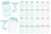 Aqua Jar Vectors & Clipart, an Illustration by Amanda Ilkov (Thumbnail 2 of 4)