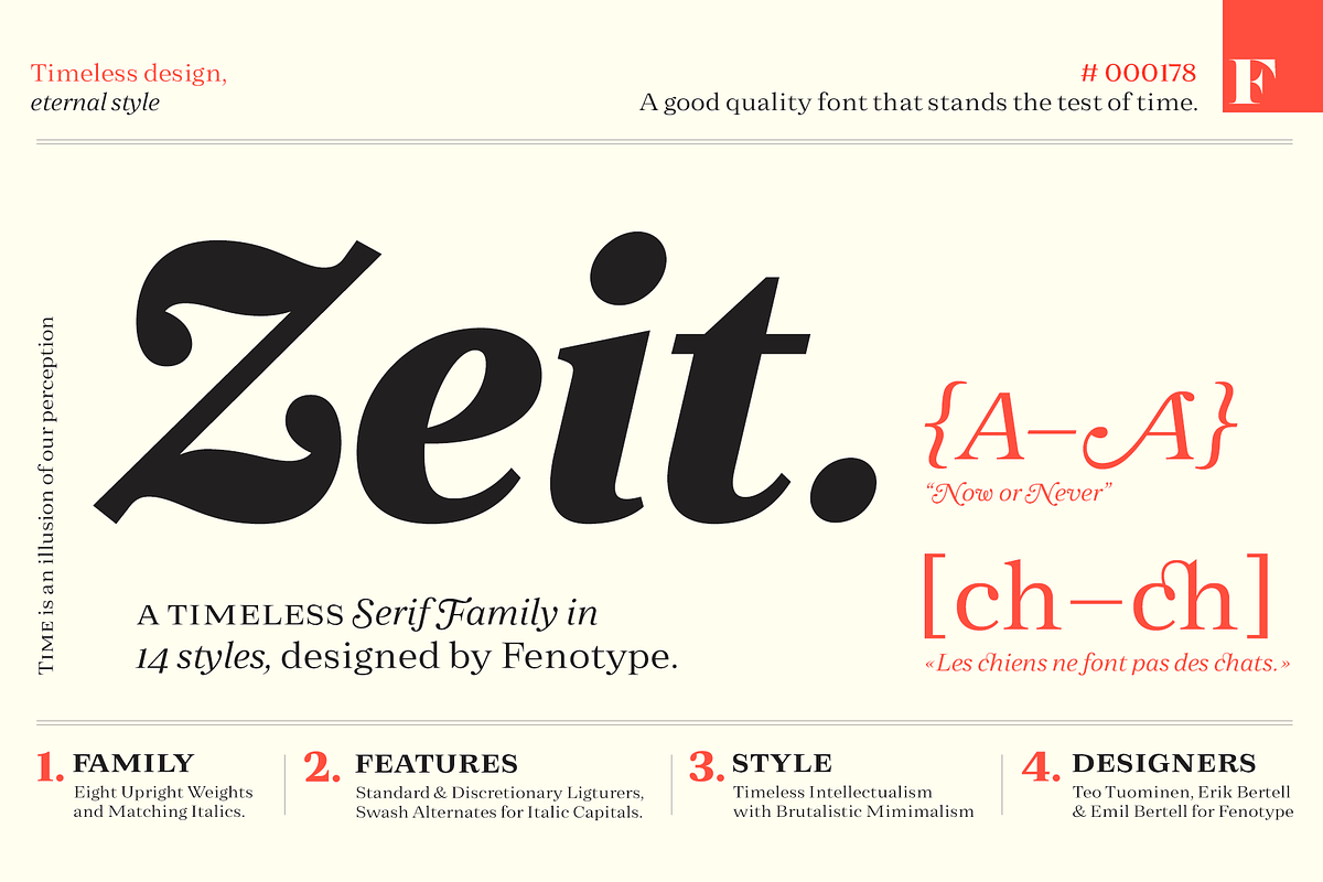 Zeit Serif Family, a Serif Font by Fenotype (Photo 1 of 12)