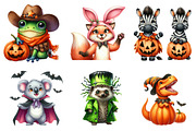 Funny Halloween Animal Clipart, an Illustration by CreationArt (Thumbnail 3 of 5)