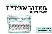 Procreate Typewriter Font Uppercase, a Brush Add-On by Nancy Ingersoll (Thumbnail 1 of 5)