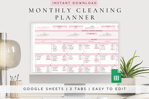 Monthly Cleaning Tracker Template