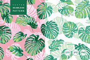 Monstera plant pattern., a Pattern Graphic by Anna Smirnova (Thumbnail 1 of 6)