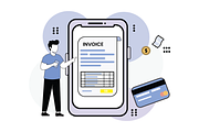 Mobile Payment Flat Vector Art, a Finance Illustration by microtasker (Thumbnail 2 of 3)