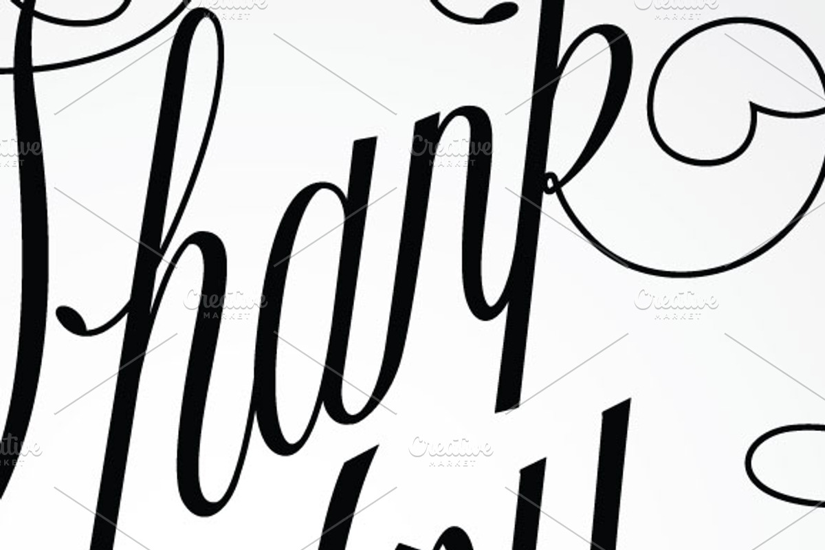 Thank You Vector Lettering preview 3