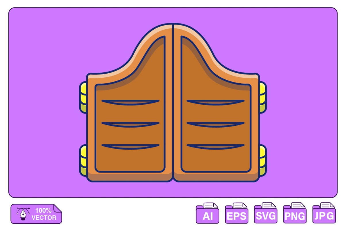 Wildwest Door Cartoon Vector Icons, an Object Illustration by Artstorystudio (Photo 1 of 3)