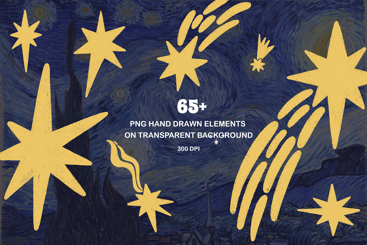 Celestial star doodles set, an Object Graphic by Wild Muse (Photo 3 of 7)