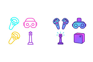 Colorful virtual reality equipment, a Technology Illustration by ZinetroN