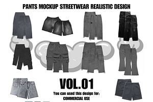 Realistic Pants Mockup Streetwear