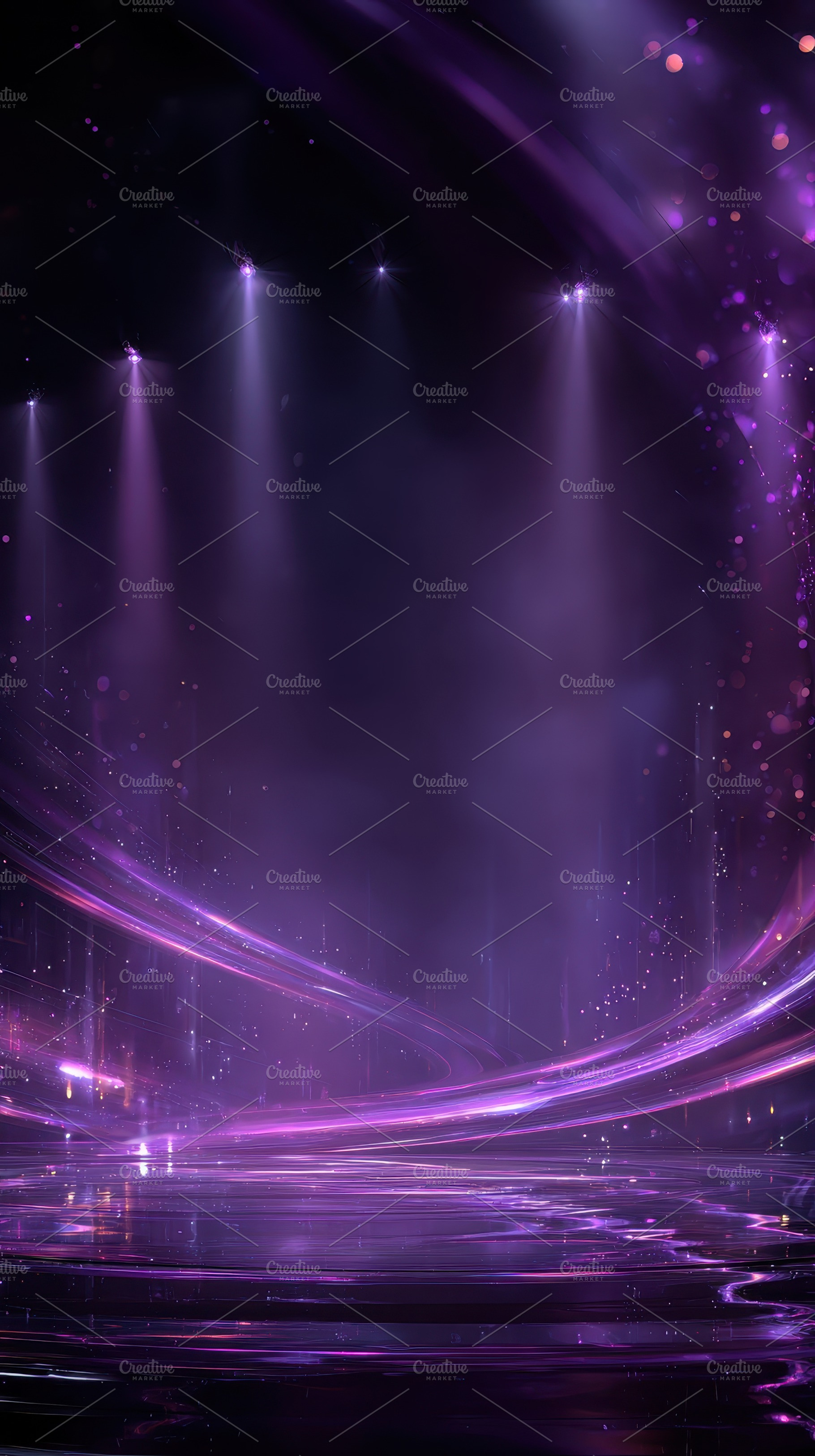 Purple Stage Lights Abstract Backgro, a Photo by Pixeness Studio