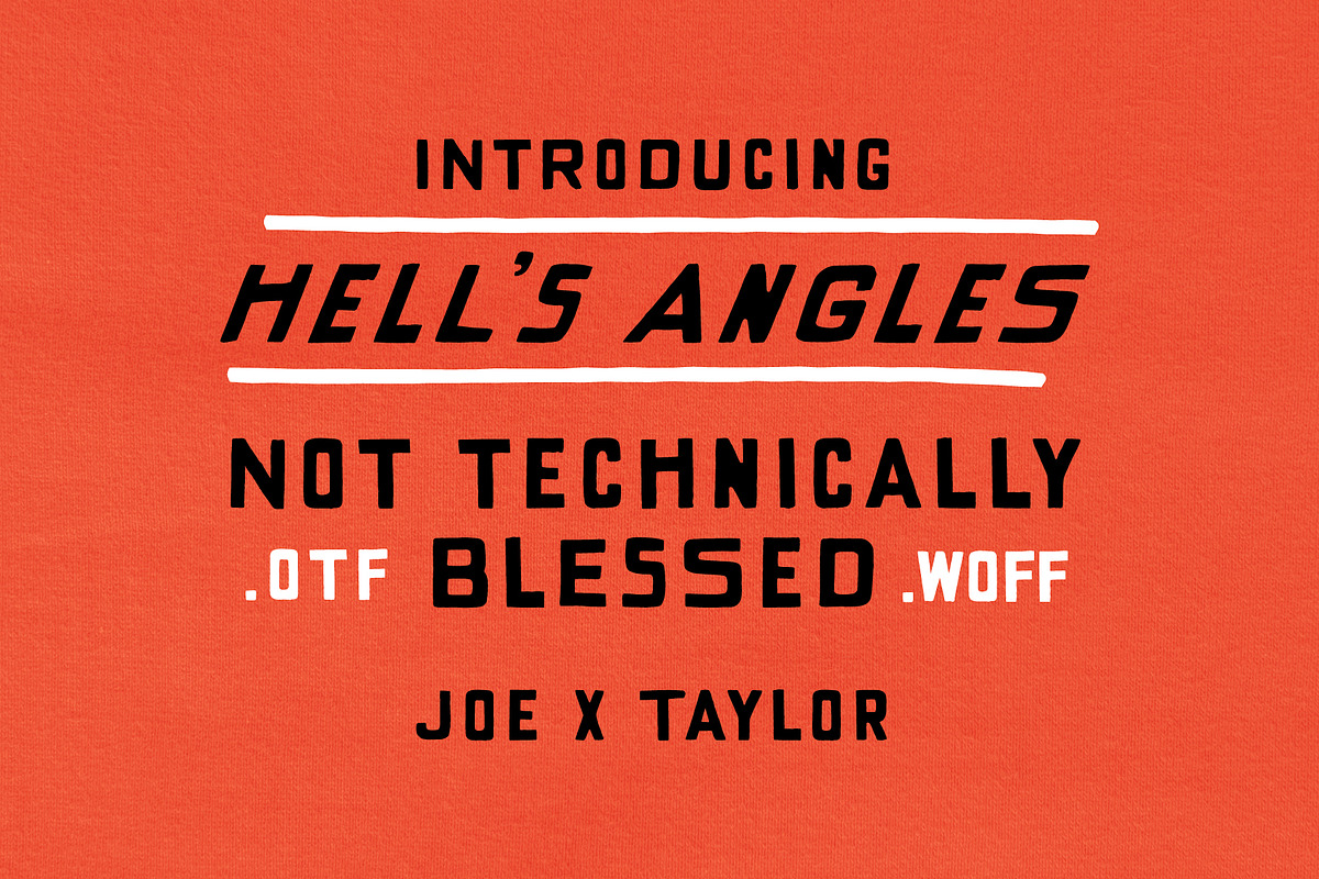 Hell's Angles Handdrawn Display Font, a Sans Serif Font by Off The Rack © (Photo 6 of 8)