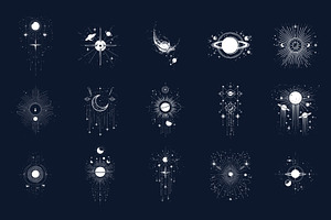 Constellations Stars Moon Space PNG