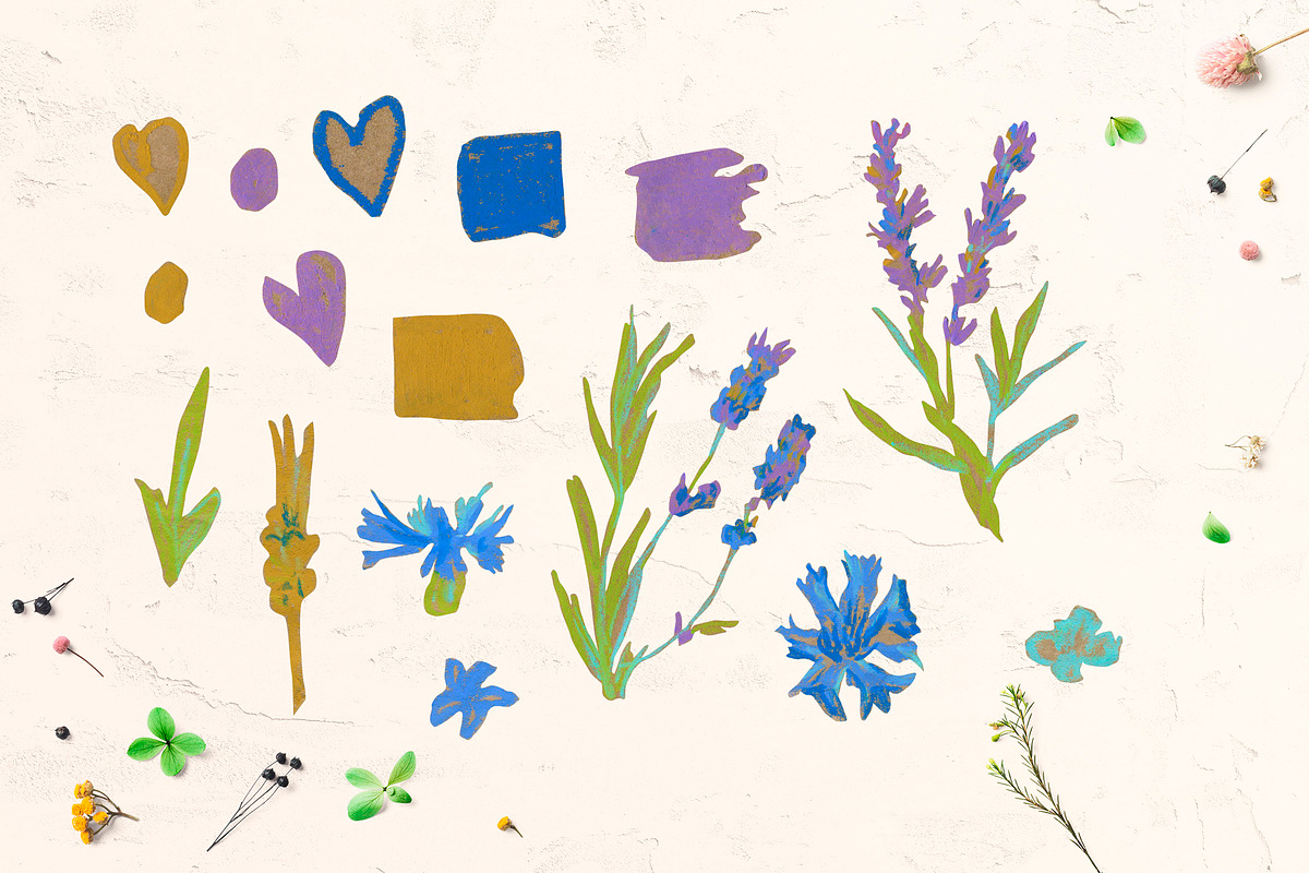 Crayon Wildflowers & Grasses Clipart, a Healthcare Illustration by Lucyinyourheart (Photo 2 of 5)