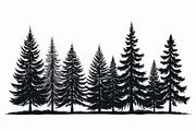 Majestic pine trees silhouette, an Illustration by Amazin_art (Thumbnail 4 of 11)