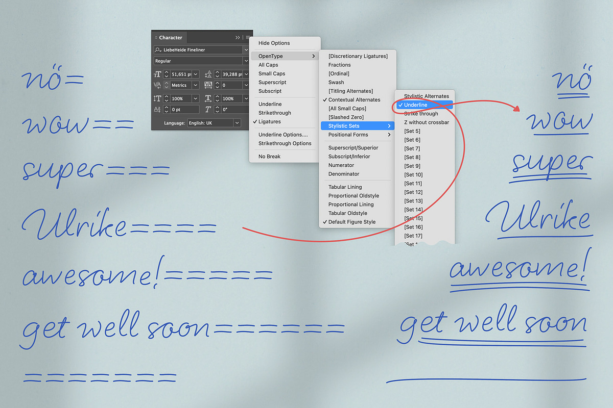 LiebeHeide Fineliner, a Handwritten Font by LiebeFonts (Photo 12 of 13)